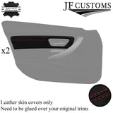D RED STITCH LEATHER 2X FRONT DOOR CARD TRIM COVER FOR BMW F30 11-18 SALOON