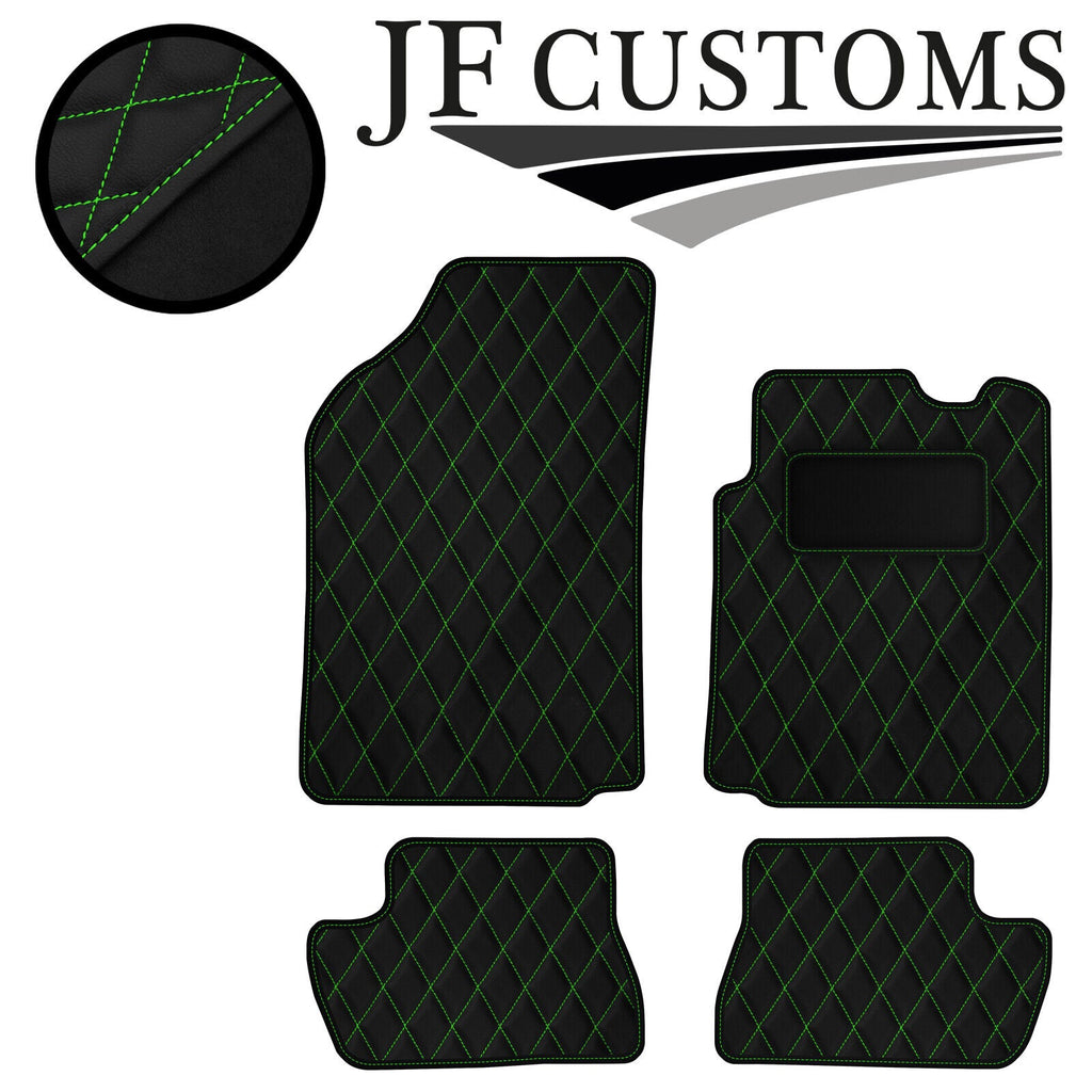 GREEN DIAMOND STITCH VINYL 4X TAILORED FLOOR CARPETS FOR CITROEN C2 03-09 JF1