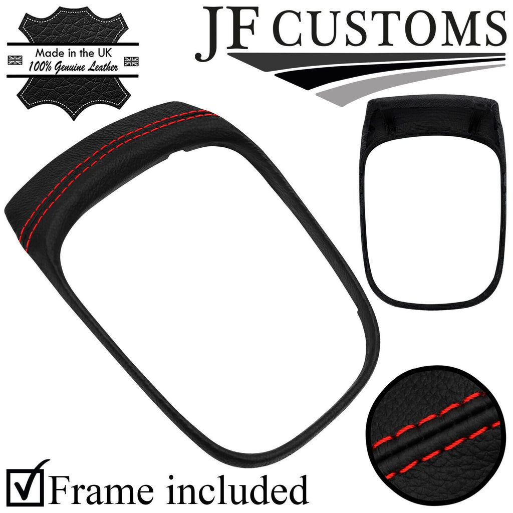 RED STITCH ITALIAN LEATHER GEAR SURROUND+ FRAME FOR CHEVROLET TRAX 13-16
