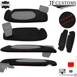 RED CROSS STITCH LEATHER 2X SUN VISOR COVERS FOR PORSCHE BOXSTER 986 96-04