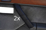 black stitch FITS FORD GRANADA MK2 77-85 2X DOOR HANDLE LEATHER COVERS