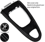 GREY STITCH AUTOMATIC GEAR SURROUND SUEDE COVER  FOR SAAB 93 9-3 2003-2012