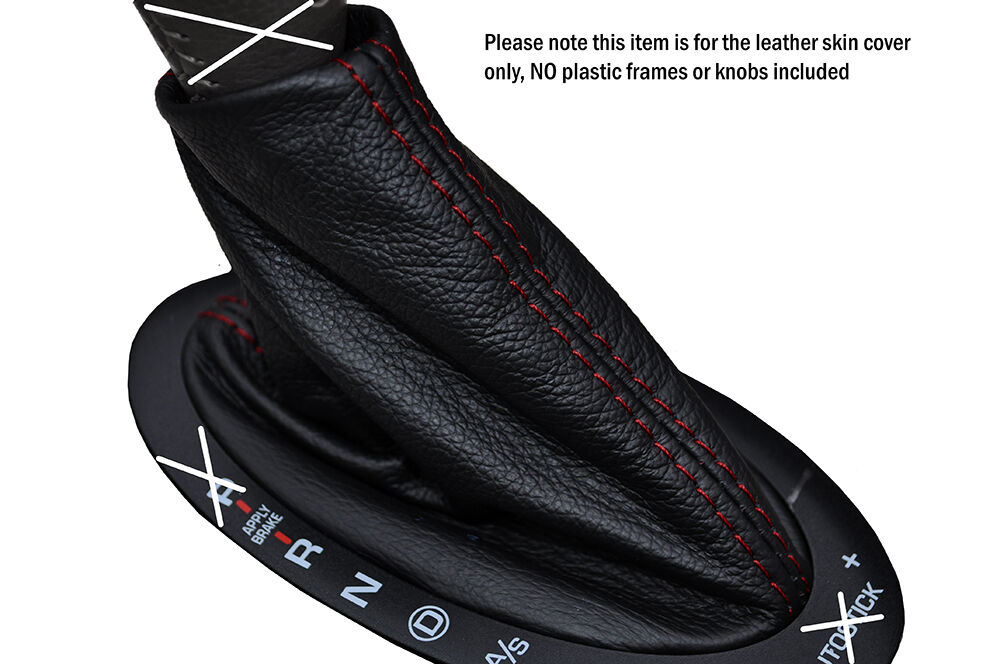 RED STITCH LEATHER AUTO AUTOMATIC GEAR GAITER FITS CHRYSLER PT CRUISER 00-10