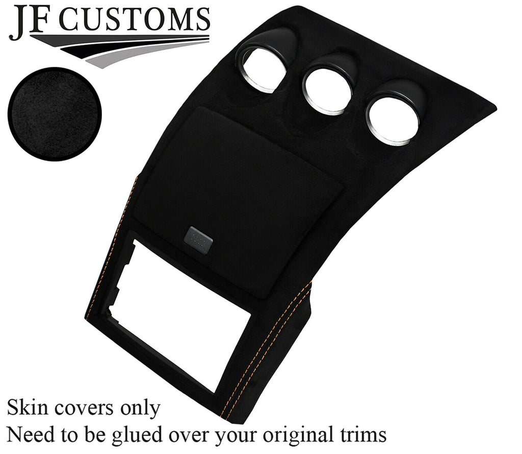 BEIGE STITCH SUEDE DASH CONSOLE RADIO SURROUND COVER FOR NISSAN 350Z 33Z 03-09