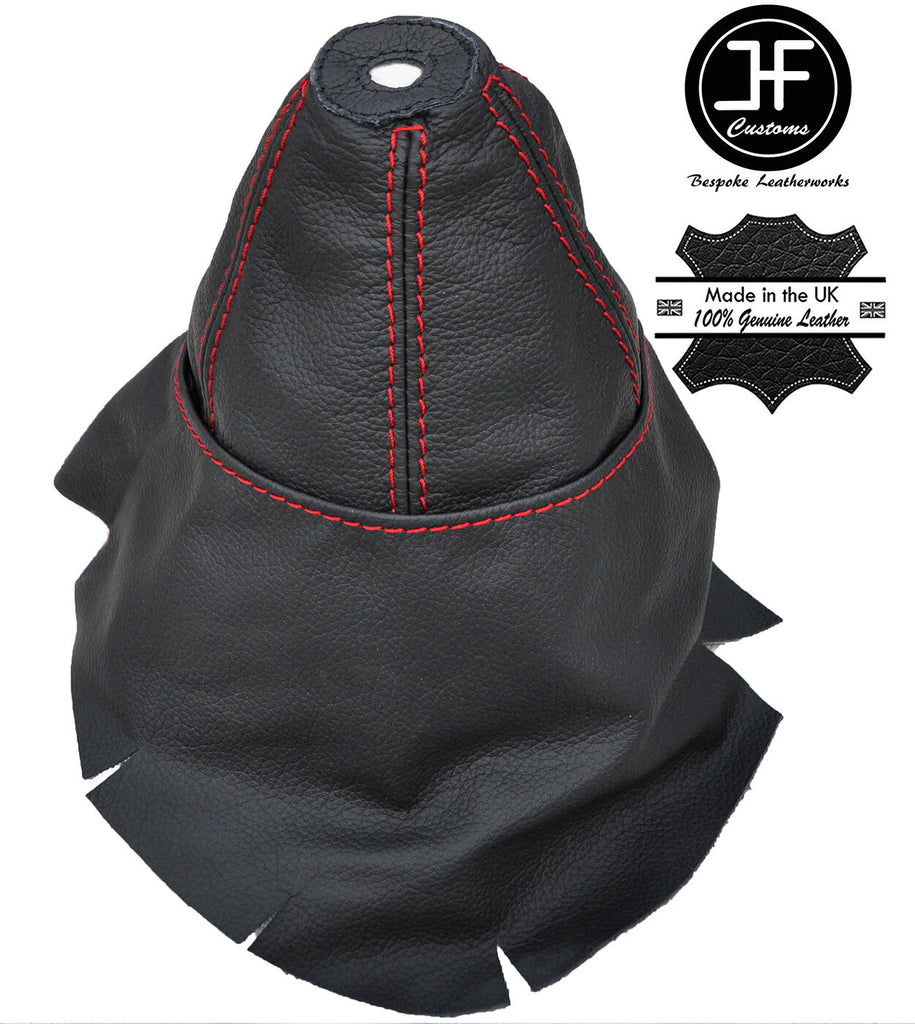 RED STITCH REAL LEATHER GEAR GAITER COVERS FITS ALFA ROMEO GIULIA SUPER TI