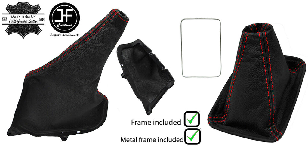 RED  STITCH LEATHER GEAR+HANDBRAKE+FRAMES FOR TOYOTA JZX 100 CHASER 96-00