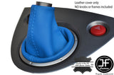 BLUE REAL LEATHER MANUAL GEAR GAITER FITS HONDA CIVIC EP3 TYPE R 2001-2005