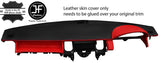 BLACK & RED TOP DASH DASHBOARD REAL LEATHER COVER FOR RANGE ROVER SPORT 05-09