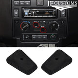 SUEDE 2X HEATER CONTROL KNOB COVERS + FRAMES FOR LAND ROVER DEFENDER 90 110