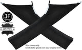 BLACK STITCH 2X A PILLAR SUEDE COVERS FOR VW T5 TRANSPORTER CARAVELLE STYLE 2