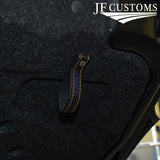 YELLOW STITCH LEATHER TAILGATE BOOT PULL STRAP HANDLE FITS FIAT 500 ABARTH 07-16