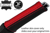 BLACK & RED STRIPE LEATHER HANDBRAKE HANDEL COVER FITS SEAT LEON MK3 12-17