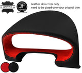 BLACK RED SPEEDO GAUGE HOOD TOP GRAIN LEATHER COVER FITS MAZDA MX5 MK2 98-05