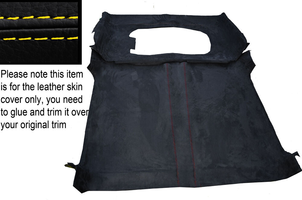 YELLOW STITCH ROOF HEADLINING LUXE SUEDE COVER FOR LAND ROVER DEFENDER 90 3DR SW