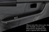 GREY STITCH 2X DOOR HANDLE ARMREST TRIM SKIN COVER FITS PORSCHE 924 944 75-85