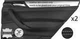 GREY STITCH 2X REAR  DOOR CARD TRIM LEATHER COVERS FOR BMW X4 F26 2014-2018