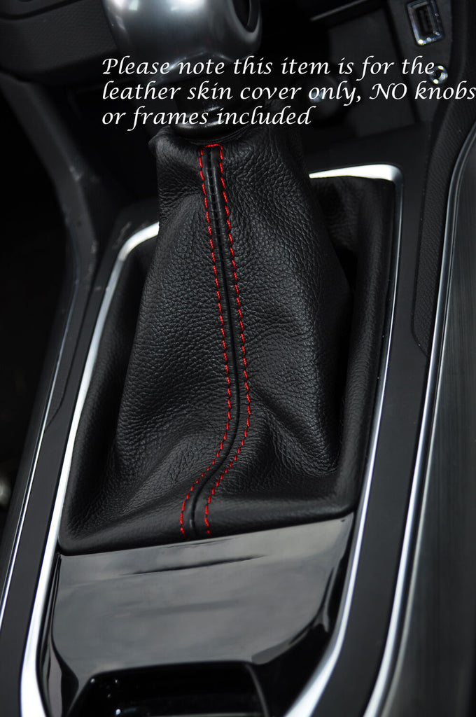 RED STITCHING LEATHER MANUAL GEAR GAITER FITS PEUGEOT 308 2013-2015 CUSTOM NEW