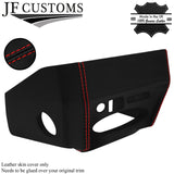 RED STITCH LEATHER CONSOLE DASH RADIO SURROUND FOR FIAT 124 SPIDER CLASSIC