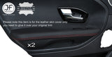 RED STITCH 2X REAR DOOR ARMREST LEATHER COVERS FITS RANGE ROVER EVOQUE 11-16