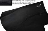 BLACK STITCH 2X REAR DOOR CARDS LEATHER SKIN COVERS FITS NISSAN 300ZX Z32 90-96