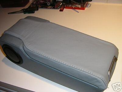 FITS MERCEDES 124 GREY ARM REST GENUINE LEATHER COVER CUSTOM NEW MADE IN UK