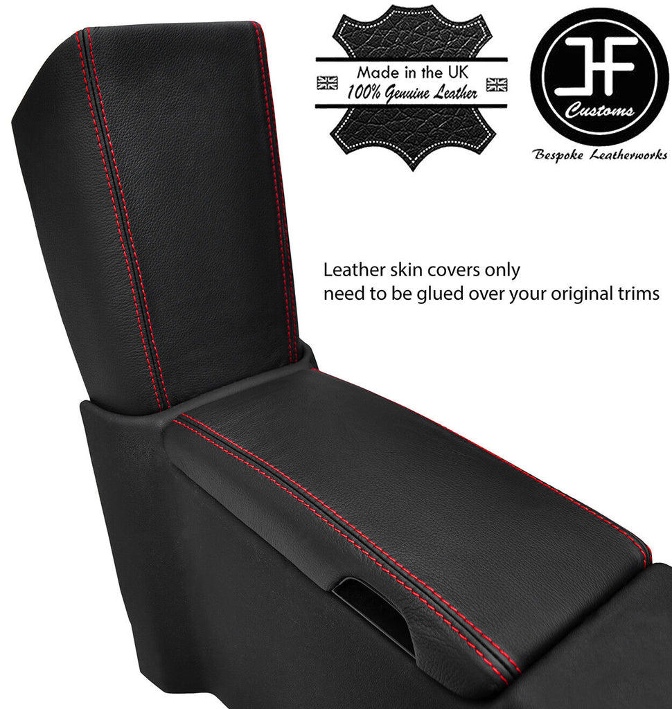 RED  STITCH ARMREST LID&STORAGE LID LEATHER COVERS FOR MERCEDES SLK R171 04-11