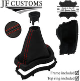 RED STITCH LEATHER AUTOMATIC GEAR+PLASTIC FRAME+TOP RING FOR DODGE DART 12-16