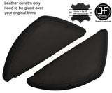BLACK & BLACK LEATHER 2X DASH END SIDE TRIM COVERS FITS VW T5 TRANSPORTER 03-11