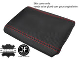 RED STITCHING CARBON FIBER VINYL ARMREST LID COVER FITS HONDA S2000 1999-2003