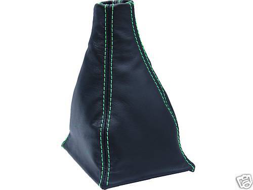 FITS MG ZR GREEN STITCH LEATHER GEAR GAITER ROVER NEW CUSTOM NEW MADE IN UK