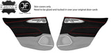 RED STITCH REAR DOOR CARD KIT NAPPA COVERS FOR ALFA ROMEO GIULIA 15-20
