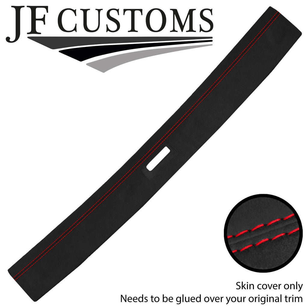 RED STITCH D GREY SUEDE FRONT ROOF TRIM COVER FOR PORSCHE 924 944 968 S2
