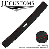 RED STITCH D GREY SUEDE FRONT ROOF TRIM COVER FOR PORSCHE 924 944 968 S2