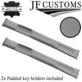 L GREY ITALIAN LEATHER 2X CAR KEY HOLDER PROTECTOR FITS FORD TRANSIT MK7 06-14