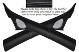 WHITE STITCH 2X WINDSCREEN A PILLAR LEATHER COVERS FITS AUDI A3 8P S3 RS3 03-12