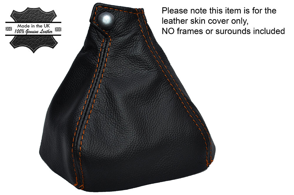 ORANGE STITCHING MANUAL LEATHER GEAR GAITER FITS LEXUS IS200 IS220 IS250 06-13