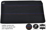 TRI STITCH 2X FRONT FULL DOOR CARD LEATHER COVERS FITS BMW E10 2002 1802 Tii