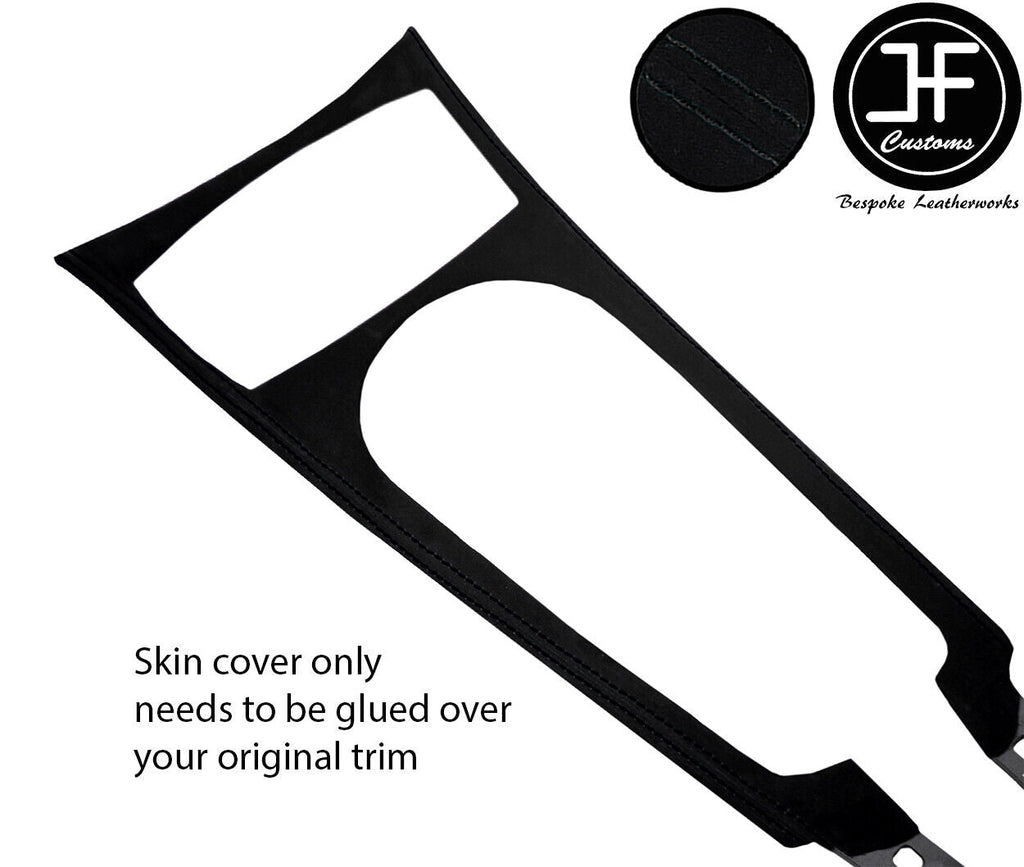 BLACK STITCH CENTRE CONSOLE TRIM SUEDE COVER FOR BMW Z4 E85 03-11 DESIGN 2