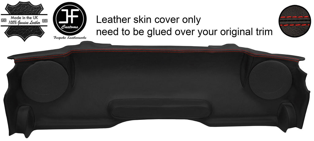 RED STITCH REAR SPEAKER PANEL LEATHER COVER FOR CORVETTE C6 CONVERTIBLE 05-13