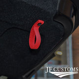 RED LEATHER TAILGATE BOOT PULL STRAP HANDLE  FITS FIAT 500 ABARTH 07-16
