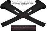 RED STITCH 2X B POST PILLAR SKIN COVERS FITS BMW 3 SERIES E30 SALOON TOURING