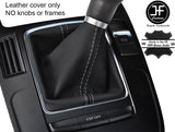 GREY STITCH TOP GRAIN REAL LEATHER MANUAL GEAR GAITER FOR AUDI A4 B8 2008-2015