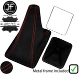 RED STITCH SUEDE GEAR + METAL FRAME FOR TOYOTA JZX 100 CHASER 1996-2000