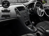 WHITE STITCH CENTRE DASH LEATHER COVER FITS VAUXHALL OPEL ASTRA J MK6 09-14