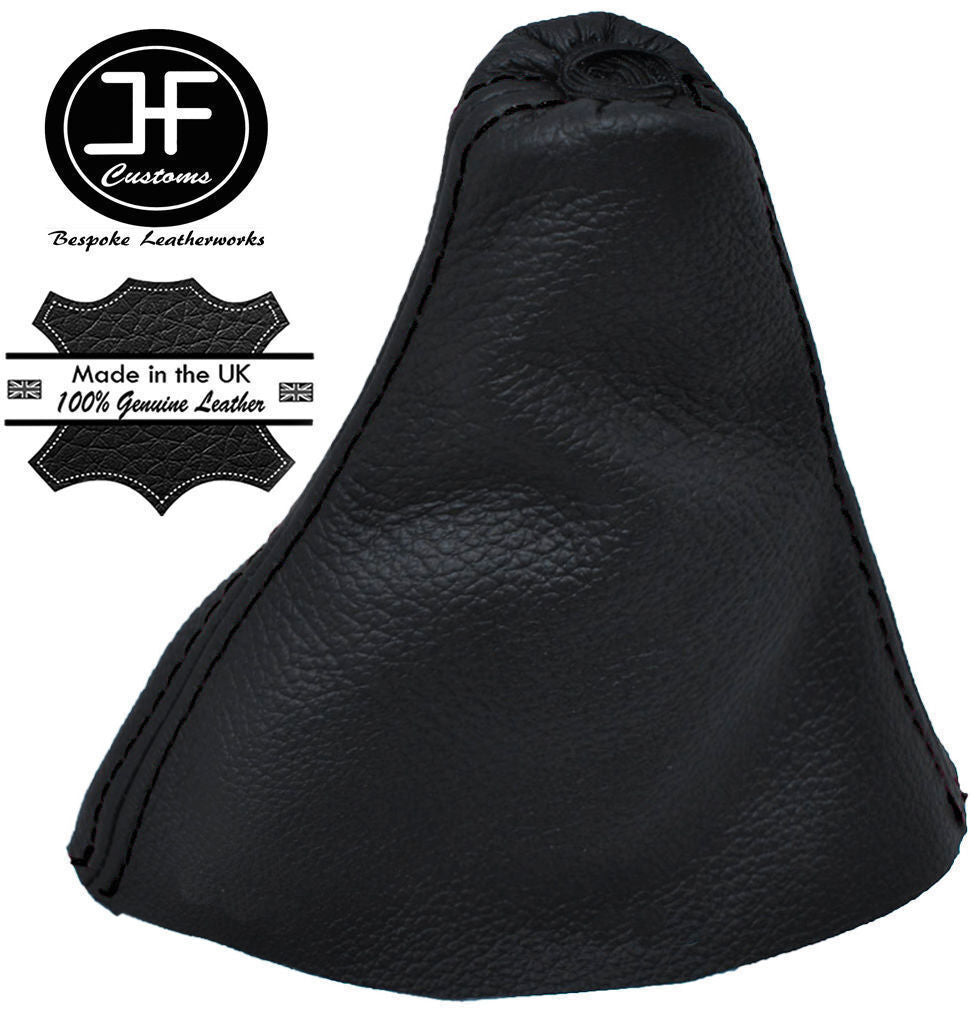 BLACK STITCHING GEAR GAITER FOR CITROEN C5 2001-2007 BLACK REAL LEATHER