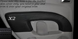 BLACK STITCH 2X REAR DOOR CARD TRIM SKIN COVERS FITS MITSUBISHI L200 2006-2014