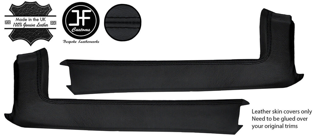 BLACK STITCH 2X A POST PILLAR TOP GRAIN LEATHER COVERS FITS CORVETTE 1978-1982