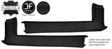 BLACK STITCH 2X A POST PILLAR TOP GRAIN LEATHER COVERS FITS CORVETTE 1978-1982
