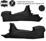 BLACK STITCH 2X CONSOLE SIDE TRIM & ARMREST LEATHER COVERS FOR SEAT ATECA 16-19
