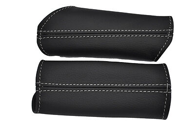 white stitching FITS CORVETTE C6 2 x DOOR PANEL HANDLES COVERS 2005-2012 LEATHER